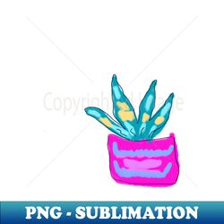 pink blue lettuce watercolor art - png transparent sublimation file - bold & eye-catching