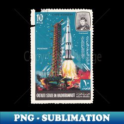 space center cape kennedy usa vintage postal stamp - aesthetic sublimation digital file - defying the norms