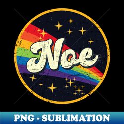 noe  rainbow in space vintage grunge-style - retro png sublimation digital download - spice up your sublimation projects