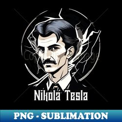 nikola tesla - visionary inventor and scientist - unique sublimation png download - perfect for creative projects