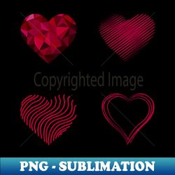 valentines day-love hearts - high-quality png sublimation download - perfect for creative projects