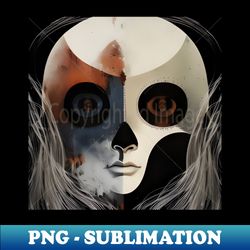 yin yang skull - decorative sublimation png file - vibrant and eye-catching typography