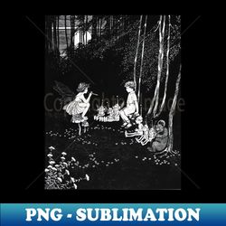 fairy music under the moon - ida rentoul outhwaite - exclusive sublimation digital file - enhance your apparel with stunning detail