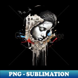 hidden beauty - urban art inspired t-shirt design - premium sublimation digital download - capture imagination with every detail