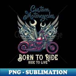 custom motorcycles - retro png sublimation digital download - stunning sublimation graphics