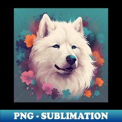 samoyed - modern sublimation png file - perfect for personalization