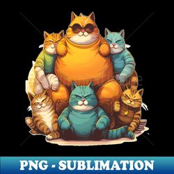 cats family photo - professional sublimation digital download - defying the norms