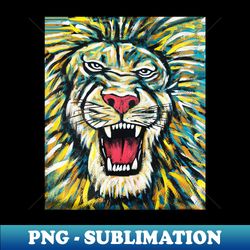 african lion anima african art - aesthetic sublimation digital file - unleash your inner rebellion