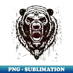 angry grizzly bear - aesthetic sublimation digital file - vibrant and eye-catching typography