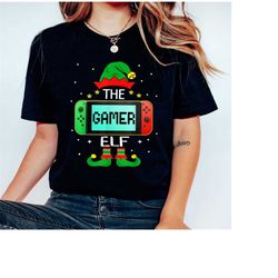 the gamer elf shirt, gamer elf gaming shirt, funny christmas elf shirt, christmas shirt, christmas elf gamer shirt, game