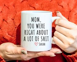 funny mothers day gift from daughter, funny mug for mom, favorite child mug