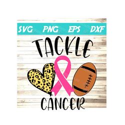 tackle cancer svg, pink out, football