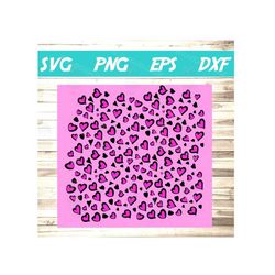 leopard print svg hearts