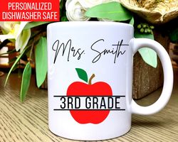 personalized teacher coffee mug, teacher appreciation gift, teacher gifts
