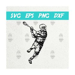 lacrosse player silhouette svg png