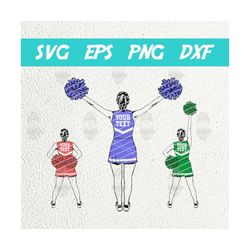 cheerleader svg png, cheerleading name svg