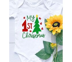 my first christmas svg, christmas onesie svg, christmas svg, baby christmas shirt svg, christmas shirt, first christmas