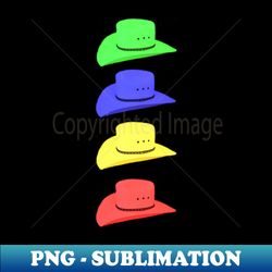 colorful cowboy hats stetson hats straw cowboy hats - png sublimation digital download - unleash your creativity