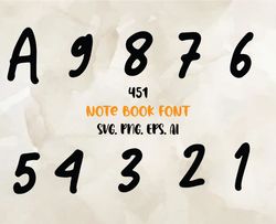 notebook font svg png pdf dxf, modern font, fonts for cricut, beauty font, font for t-shirt 58