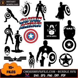 15 files captain america shield bundle svg, trending svg