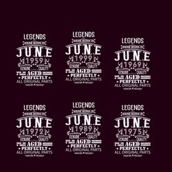 legends was born in june svg, birthday svg, bundle svg, june svg, legends june svg