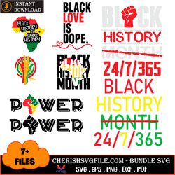 7 files black history month juneteenth bundle svg, juneteenth svg