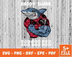 atlanta falcons daddy shark nfl svg , daddy shark   nfl svg, team nfl svg 02