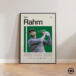 jon rahm poster, golf poster, motivational poster, sports poster, modern sports art, golf gifts, mid century modern, gol
