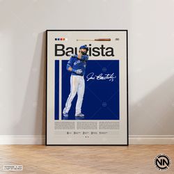 jose bautista poster, toronto blue jays, baseball prints, sports poster, baseball player gift, baseball wall art, sports