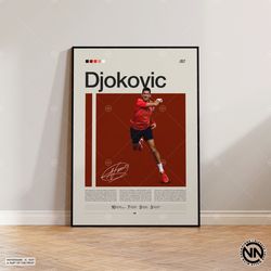 novak djokovic poster, tennis poster, motivational poster, sports poster, modern sports art, tennis gifts, minimalist po