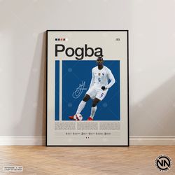 paul pogba poster, french footballer, soccer gifts, sports poster, football player poster, soccer wall art, sports bedro