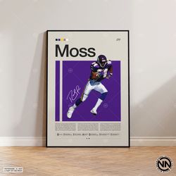 randy moss poster, minnesota vikings print, nfl poster, sports poster, football poster, nfl wall art, sports bedroom pos