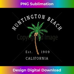 retro cool huntington beach california palm tree design tank - eco-friendly sublimation png download - pioneer new aesthetic frontiers