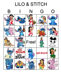 lilo and stitch bingo cards printable,bingo party game,50 unique bingo cards,digital download pdf