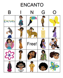 encanto bingo cards printable,bingo party game,50 unique bingo cards,digital download pdf