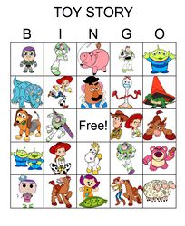 toy story bingo cards printable,bingo party game,50 unique bingo cards,digital download pdf