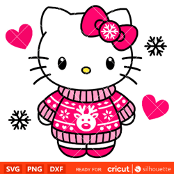 hello kitty-ugly sweater svg christmas svg sanrio christmas-svg kawaii svg cricut silhouette vector cut file