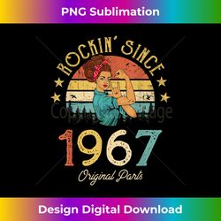 Vintage 1967 Rockin Since 55th Birthday Women 55 Years O - Eco-Friendly Sublimation PNG Download - Elevate Your Style with Intricate Details