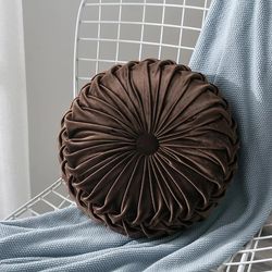 breakfast fold wheel futon cushion, ins nordic pumpkin pillow, round pillow ,sitting pillow, waist pillow