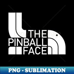 the pinball face white - sublimation-ready png file - perfect for personalization