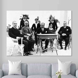 Wall art Ataturk Poster, Mustafa Kemal Ataturk , Canvas Decor,