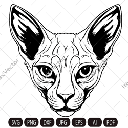 sphinx cat svg, sphinx cat face , sphinx cat head , sphinx cat files, sphinx cat silhouette, sphinx cat design file cutt