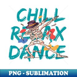 chill relax dance skull - exclusive png sublimation download - enhance your apparel with stunning detail