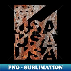 usa rustic usa flag patriotic patriot proudly american - instant png sublimation download - vibrant and eye-catching typography