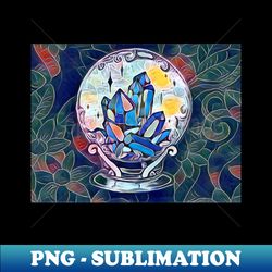 floral magick crystal ball - special edition sublimation png file - stunning sublimation graphics