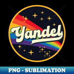 yandel  rainbow in space vintage style - png transparent sublimation design - create with confidence