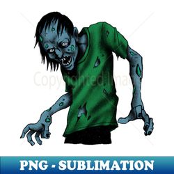 horror rainbow zombie in graveyard scary design - vintage sublimation png download - vibrant and eye-catching typography