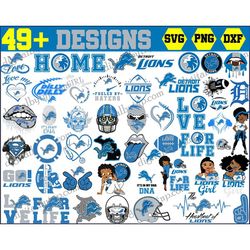 49 detroit lions svg, nfl logo svg bundle, lions football svg, lions