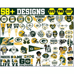 58 packers svg, green bay packers svg bundle, packers logo,green bay