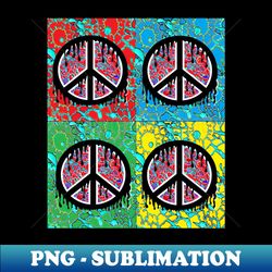peace love pop art  symbol pop art - aesthetic sublimation digital file - stunning sublimation graphics